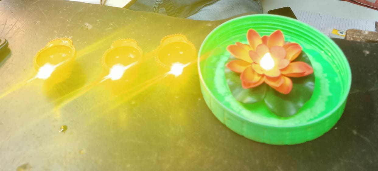 Contact of water, the energy of the cell gets lit up.