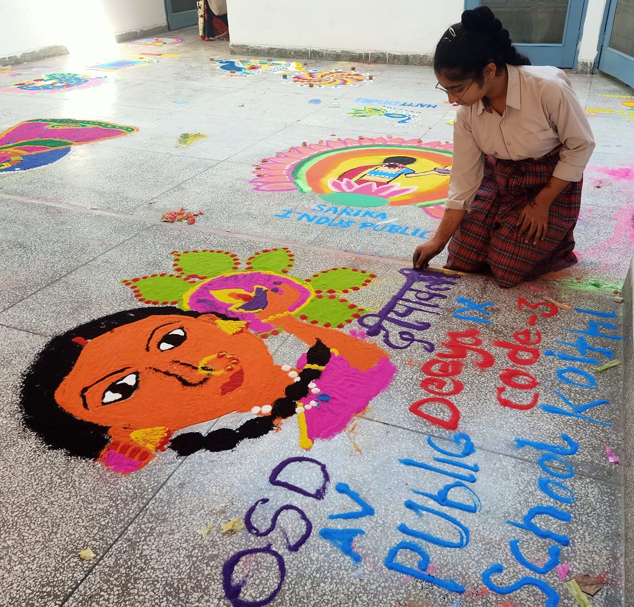 Children showed skills in Quiz, Rangoli