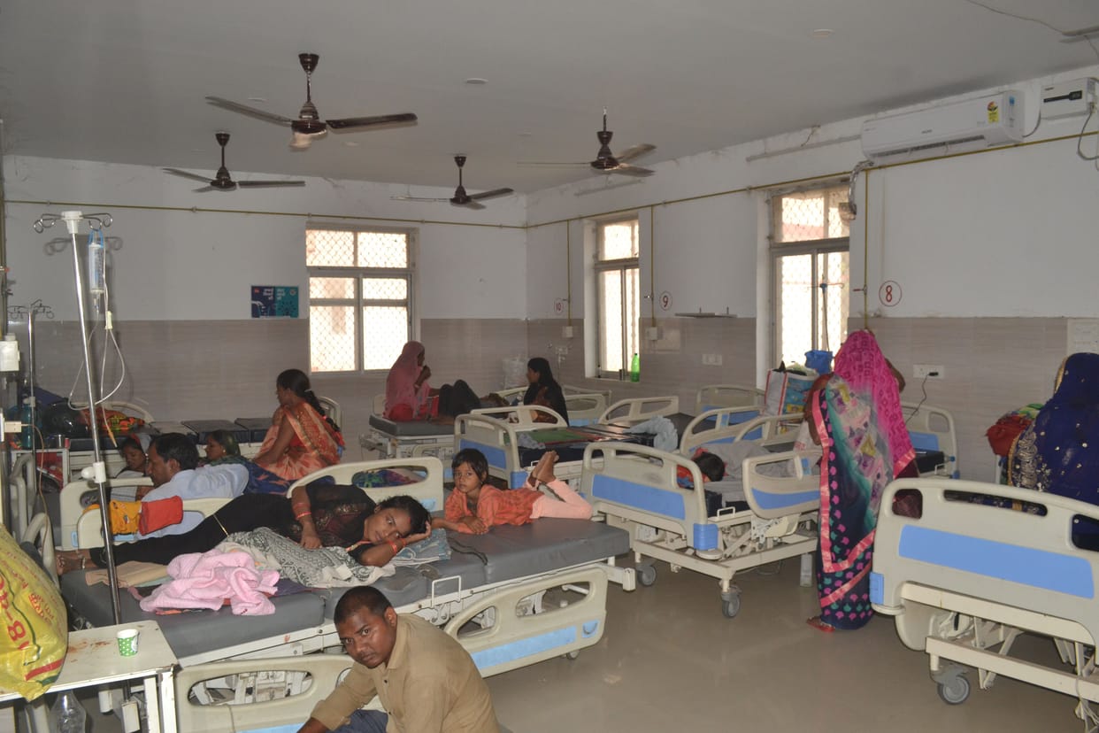 Increased crowd of viral fever patients