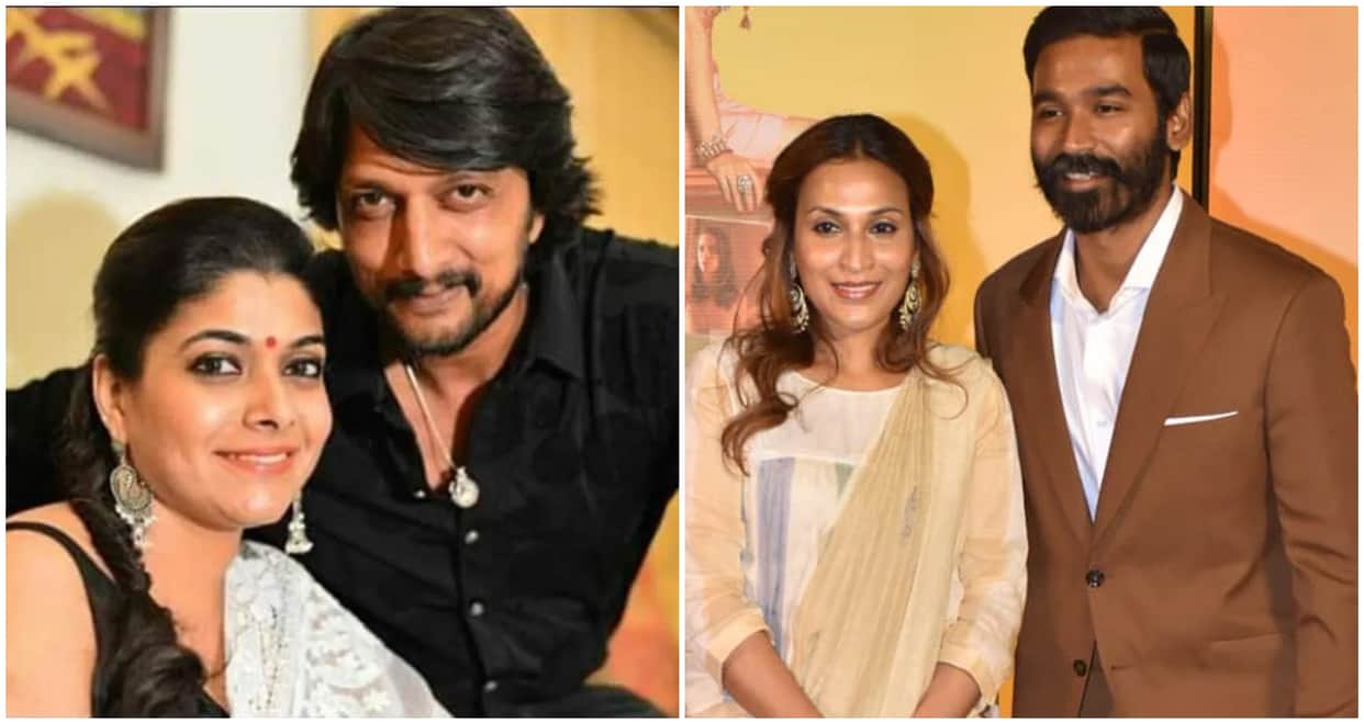 Celebrities who give marriage a second chance and put divorce on hold dhanush aishwarya kiccha sudeep priya
