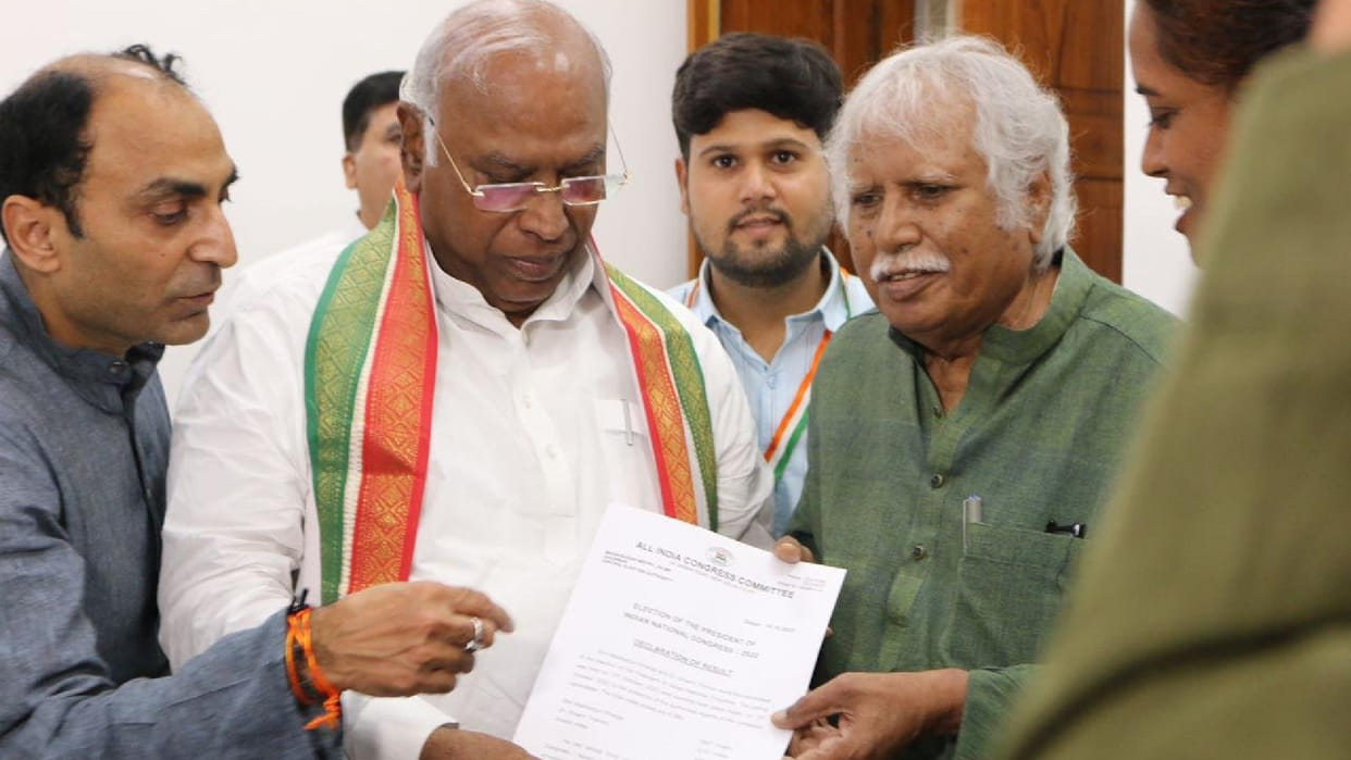 Congress President Poll: Kharge sweeps votes; "Revival of party begins today," says Tharoor