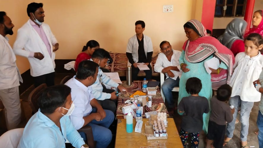 More than 100 treatments were done in Chandanpura, 54 samples were taken