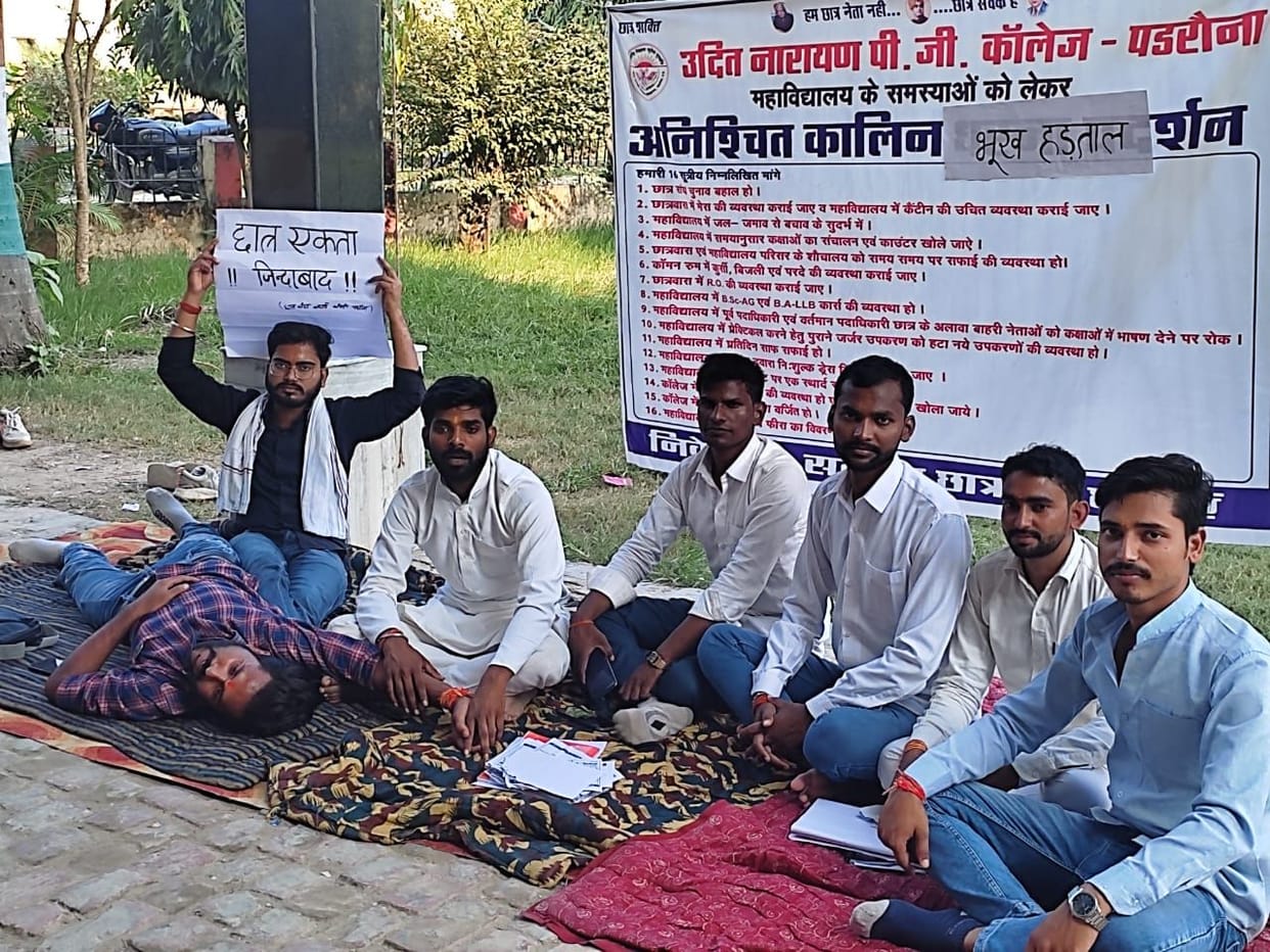 student leader start hunger strike