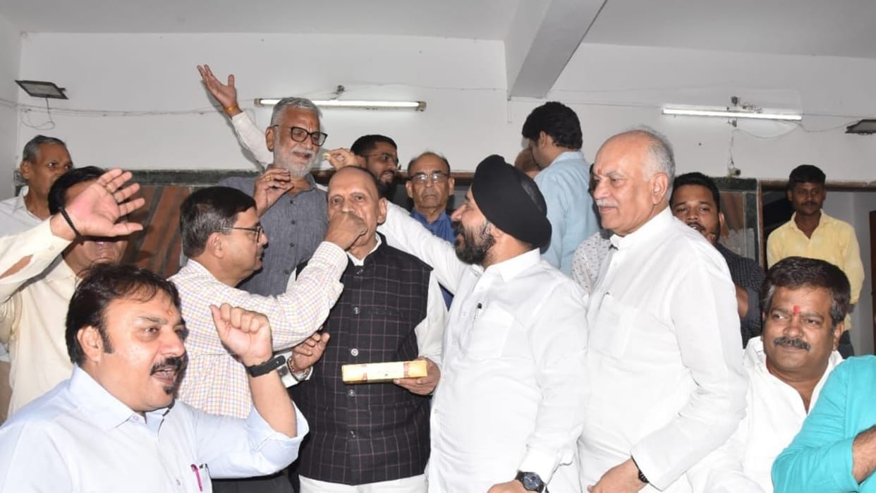 MP News: At the state Congress office, the atmosphere of celebration on the election of Mallikarjuna