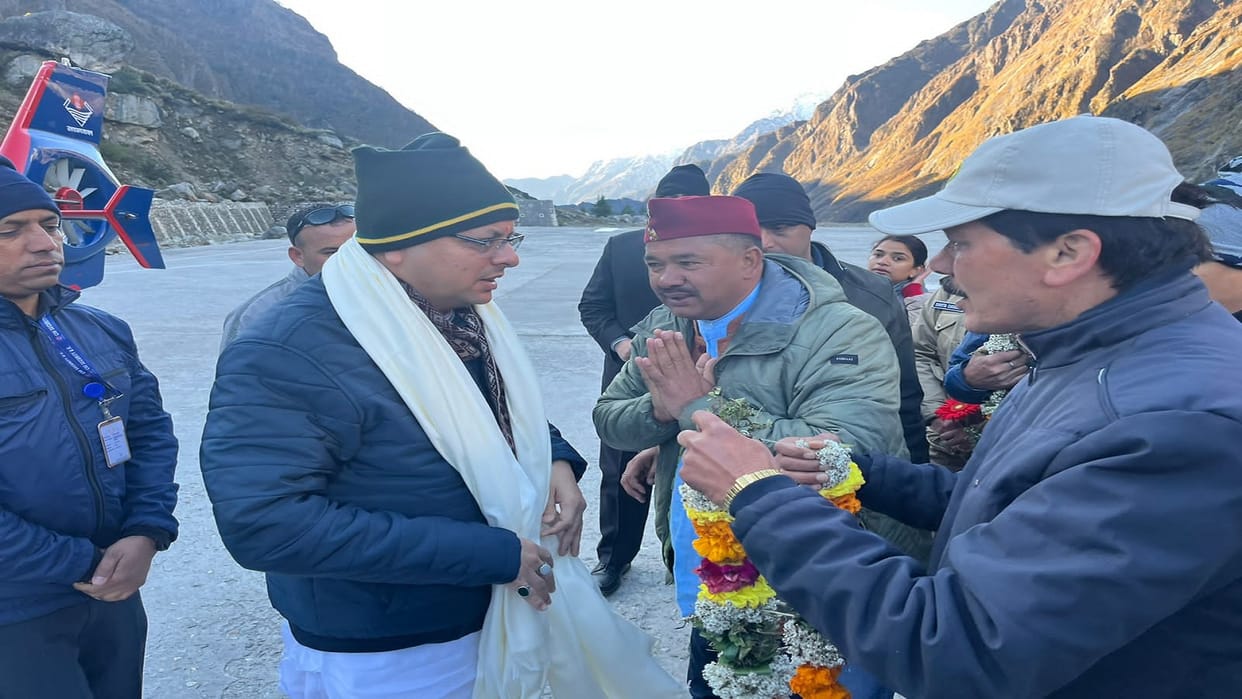 Chief Minister Pushkar Singh Dhami in Badrinath PM Modi To Celebrate Diwali With Soldiers Visit Kedarnath