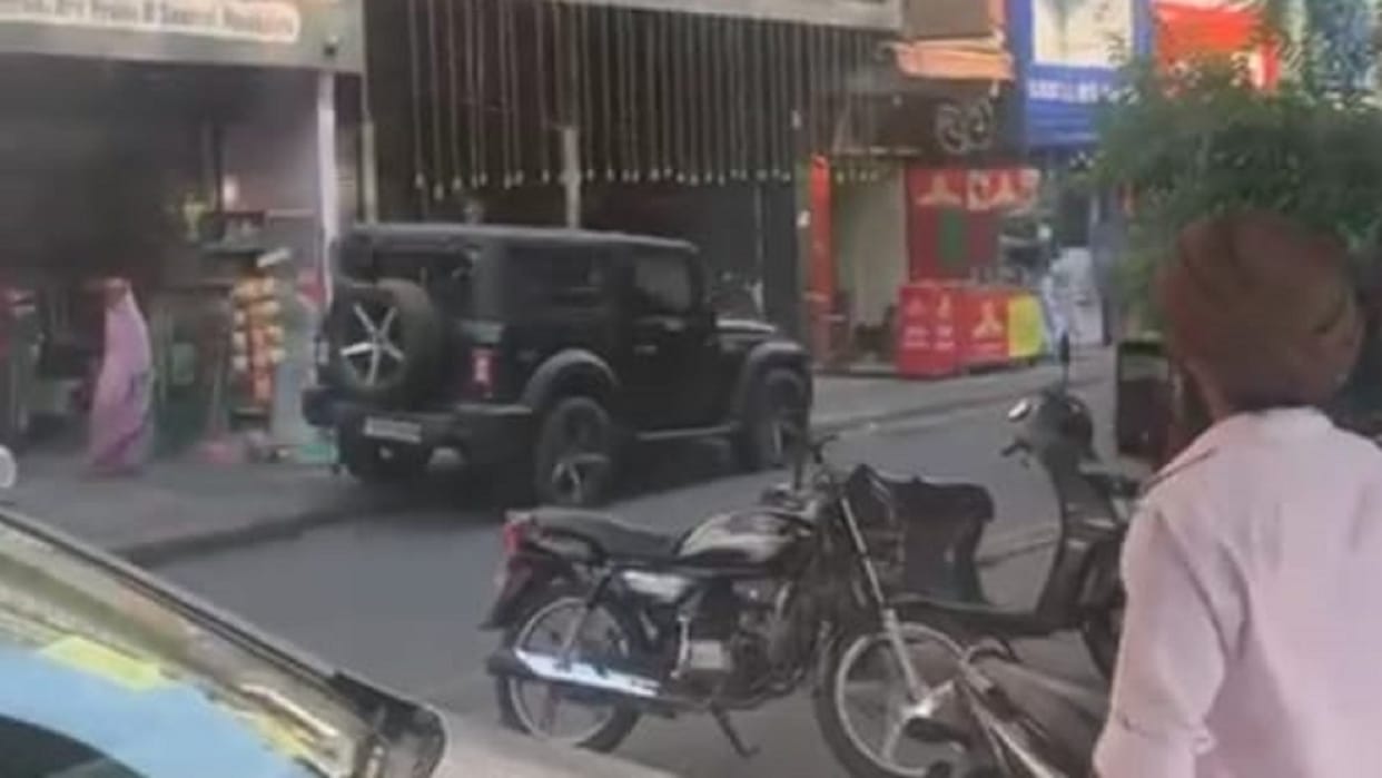 Black Thar car riders created panic in Patiala hits eight vehicles