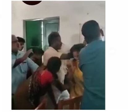 Video of thrashing of teacher who molested girl students is viral SP files case accused in custody