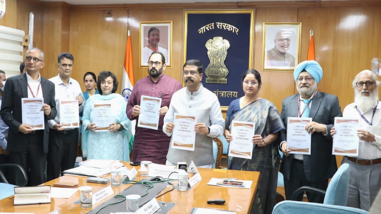 Union Education Minister dharmendra pradhan releases draft National Credit Framework