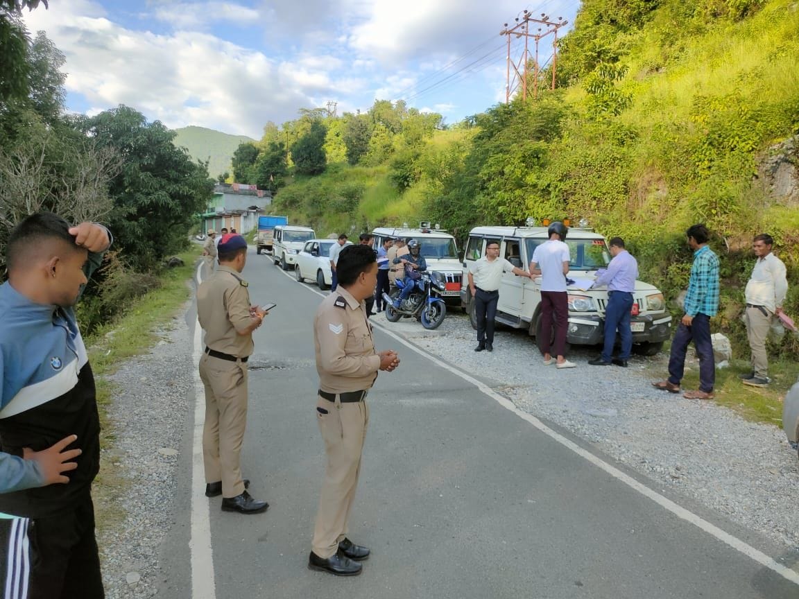 Special Checking Drive by Transport Department  Bageshwar