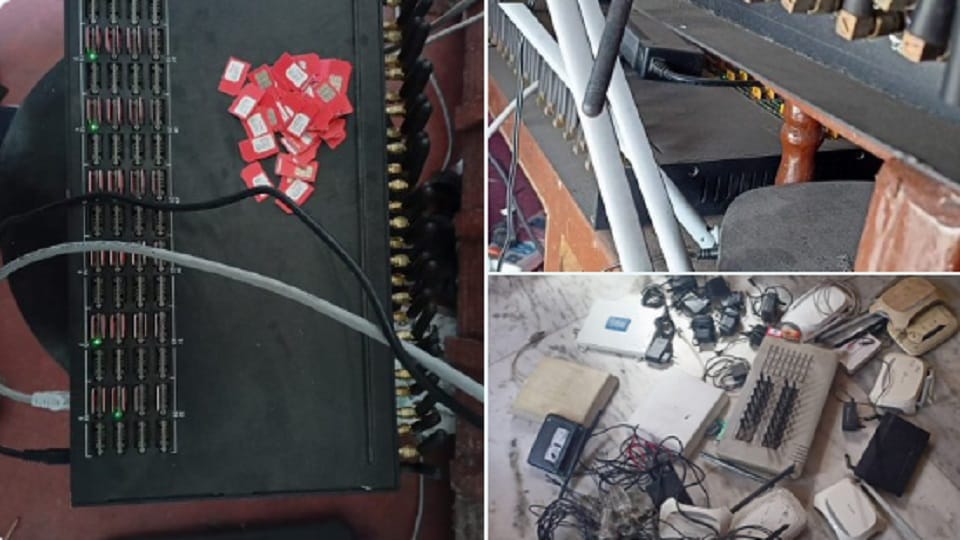 A man detained in Kolkata after info about some people running an illegal telecommunication business