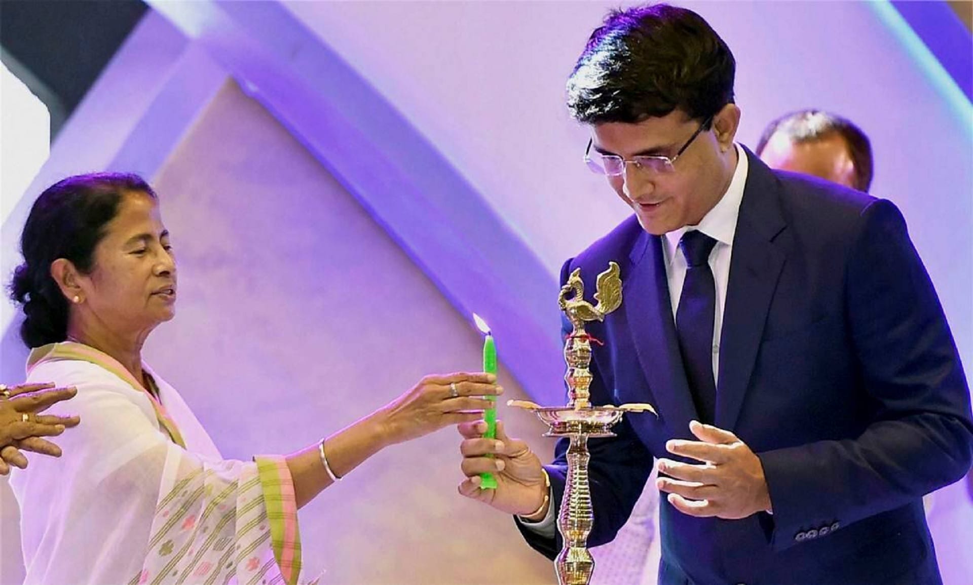 Mamata Banerjee with Sourav Ganguly