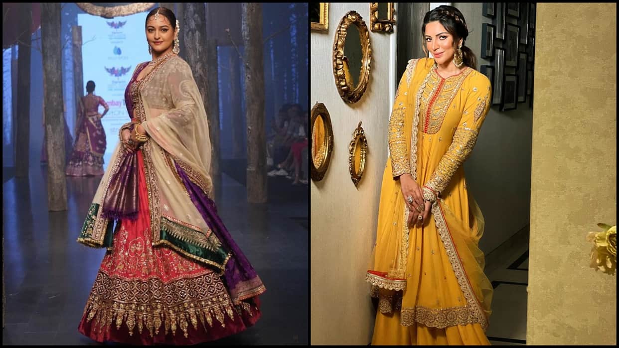 Photos Of The Day: Sonakshi Sinha Royal Look and Shama Sikander Glamourous avatar Katrina Kaif Sharvari Wagh