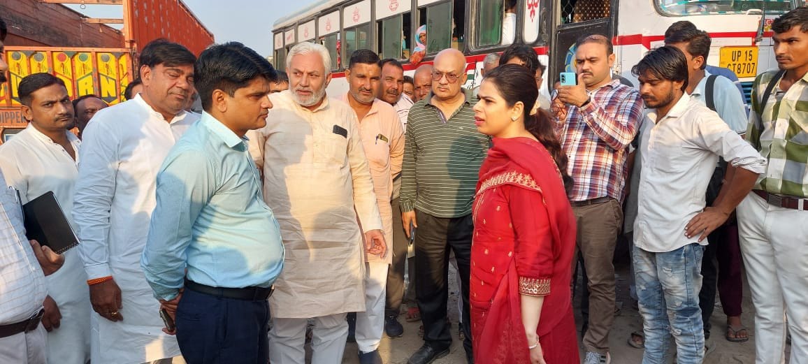 DM and ADM inspected the roadways bus stand
