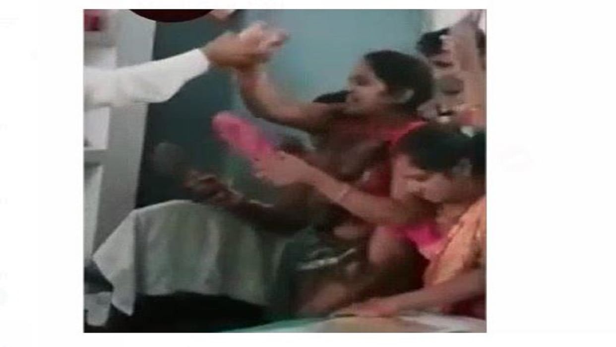 Video of thrashing of teacher who molested girl students is viral SP files case accused in custody