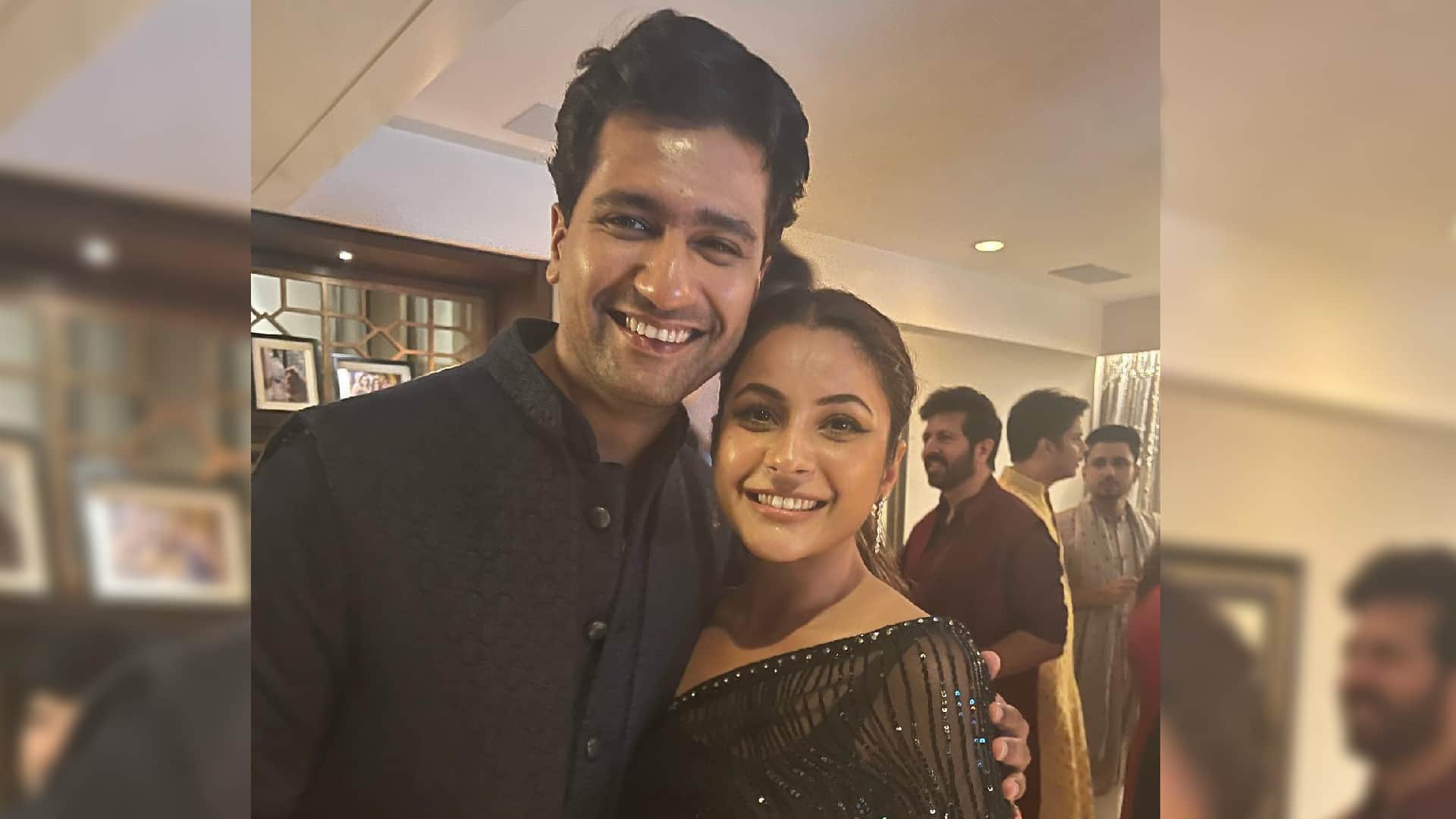 ramesh taurani diwali party shehnaaz gill shares photos with vicky kaushal says 2 punjabi ek frame me