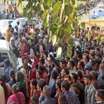 भाजपा की इंदिरा कपूर ने समर्थकों के साथ आक्रोश रैली निकाली।