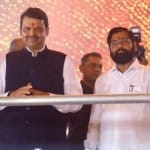 एक कार्यक्रम में एकनाथ शिंदे, देवेंद्र फडणवीस और राज ठाकरे