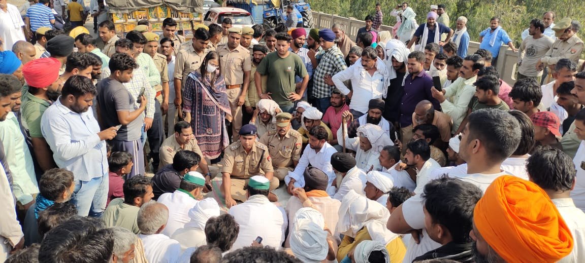 UP's paddy stopped at Haryana border, ran and beat farmers