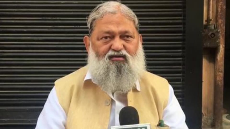 Haryana home minister Anil Vij targets Delhi CM Arvind Kejriwal
