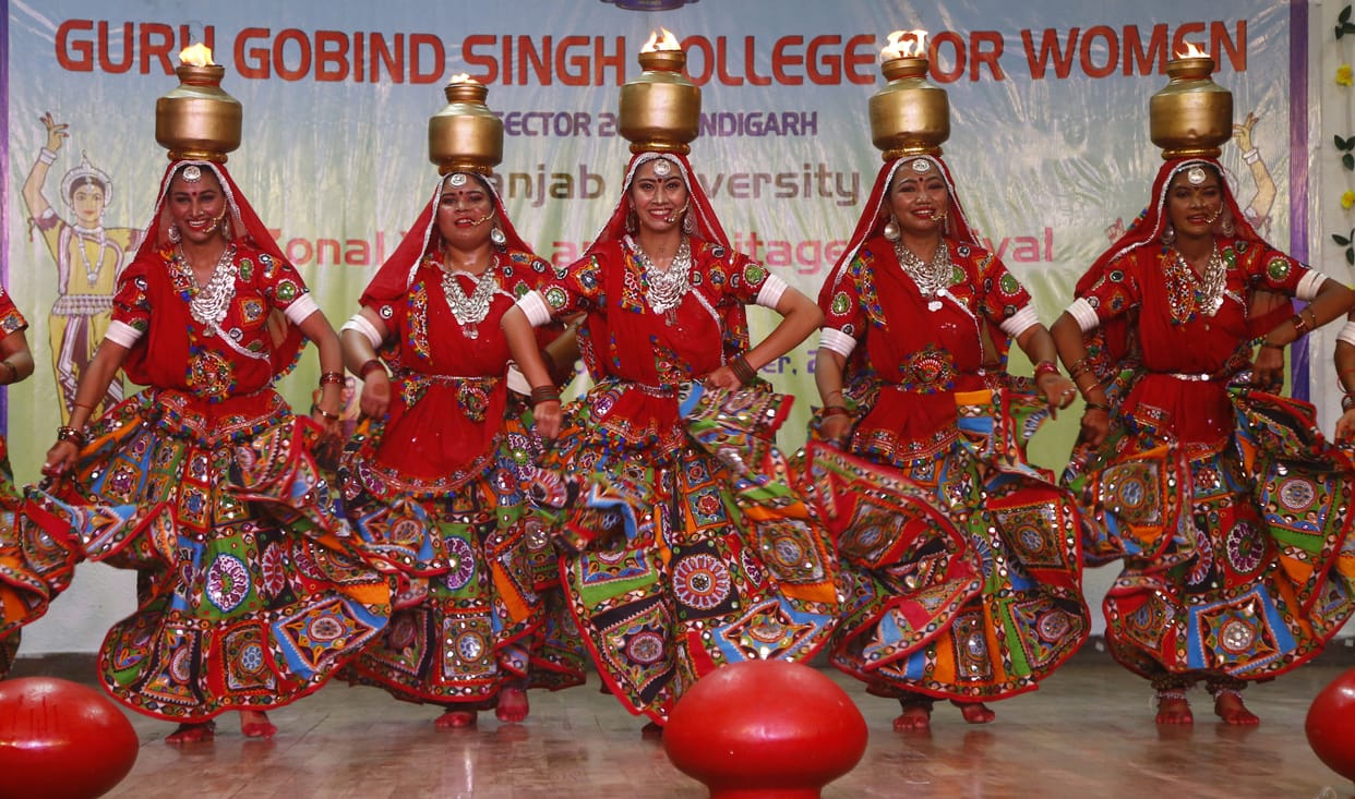 MCM College became the winner in the folk dance Luddi