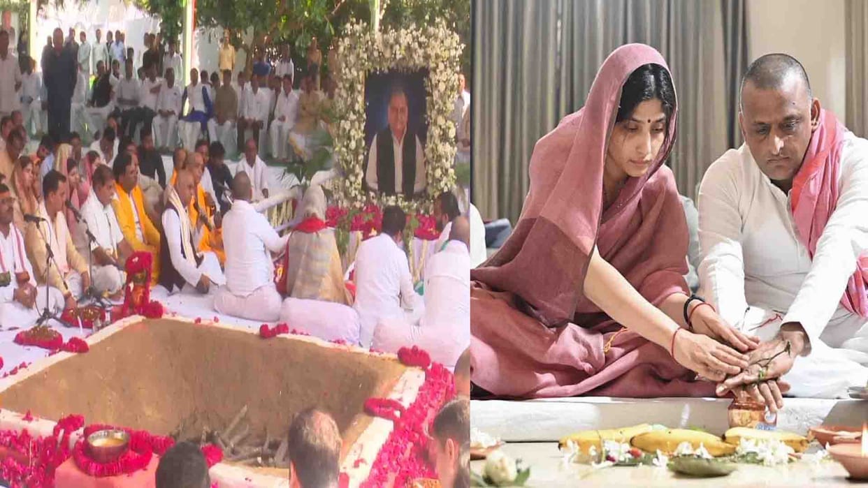 Mulayam Singh: shanti yagya for mulayam singh yadav in saifai
