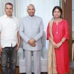 पूर्व राष्ट्रपति के साथ डॉक्टर दंपति और कल्याणपुर स्थित बंगला