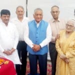 मुजफ्फरनगर पहुंचे केंद्रीय मंत्री वीके सिंह।