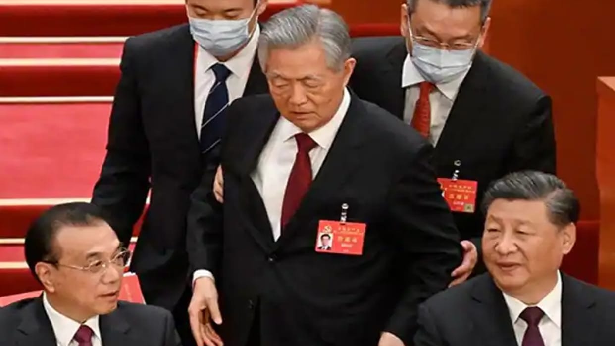 China Ex-President Hu Jintao expelled from Party Congress meeting amid Xi Jinping's third term