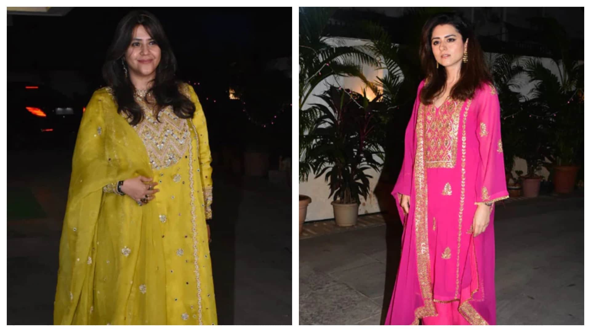 Sussanne Khan attends Karishma Tanna Diwali bash with boyfriend Arslan Goni Ekta Kapoor also joined