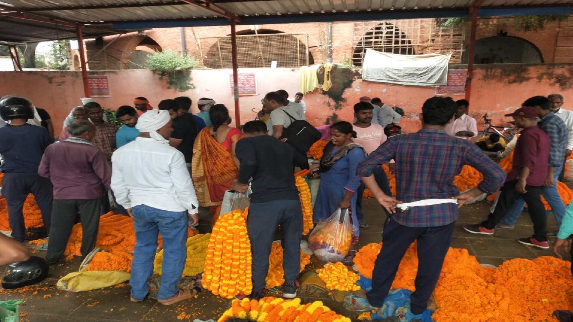 Photos demand for lotus of Kolkata while the marigold flower price increased