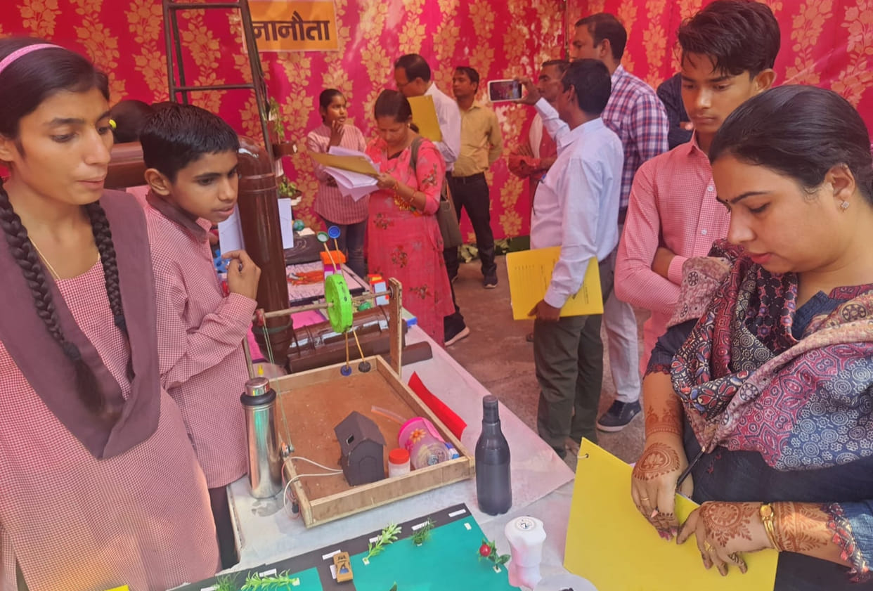 Students presented models in district level science exhibition