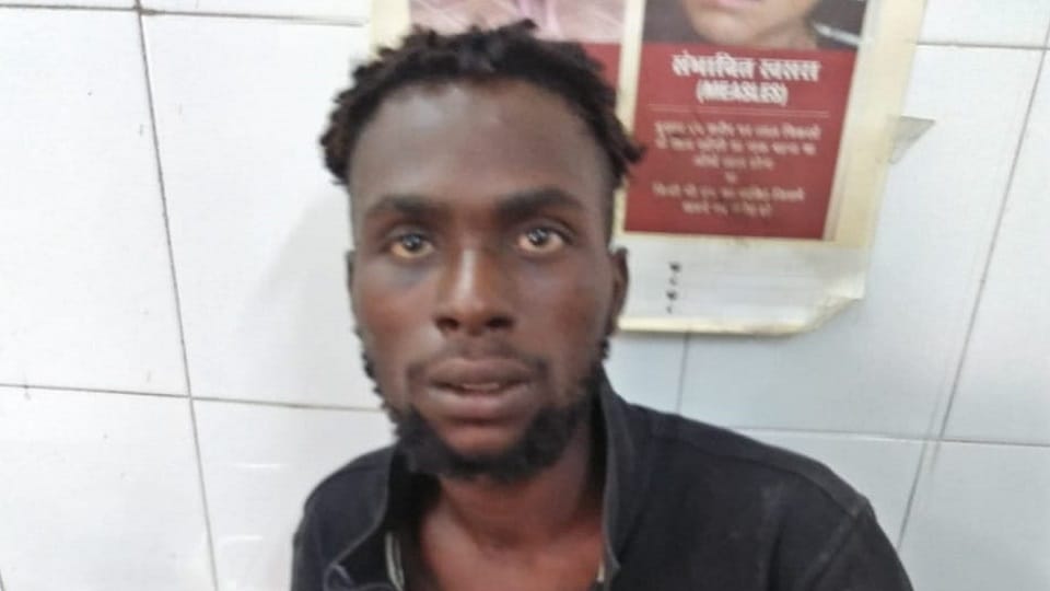 Sahibabad police arrested a Nigerian man living in India without a passport