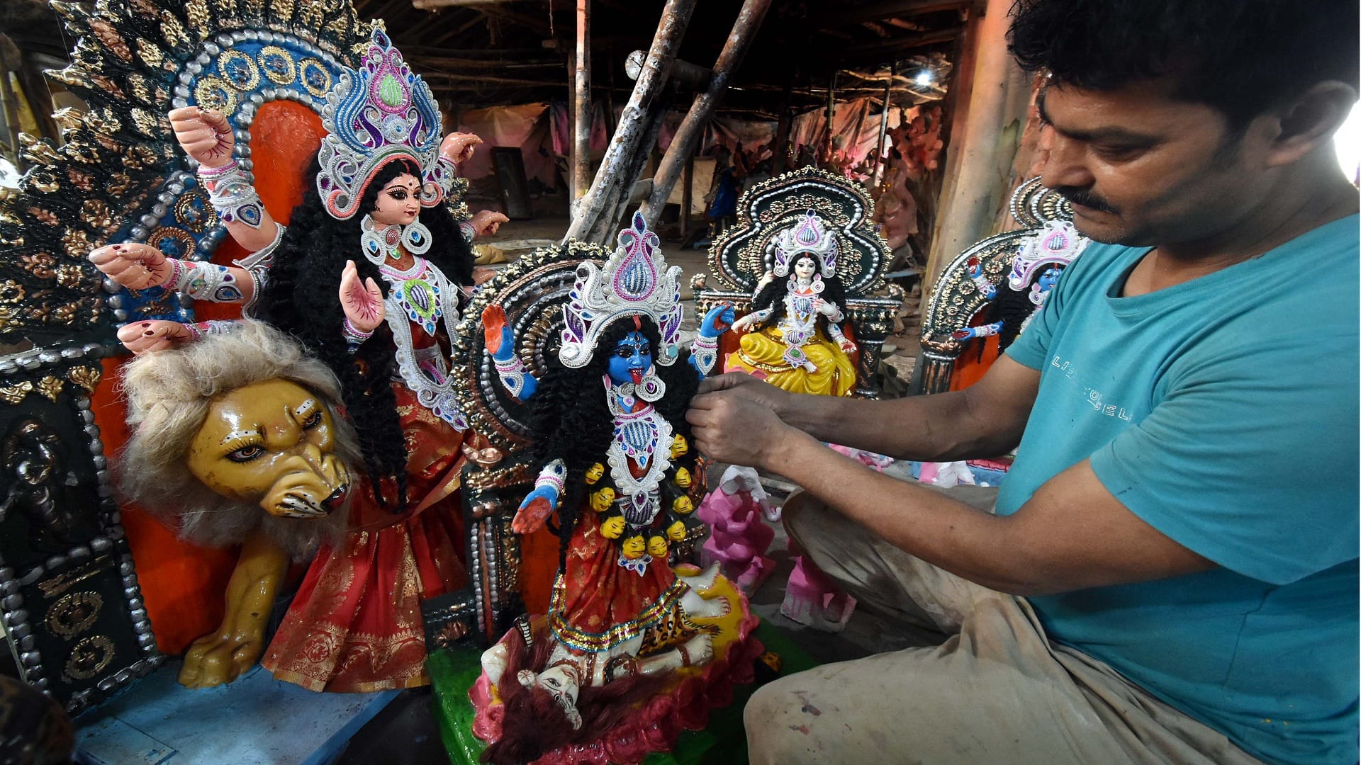 Mahalakshmi came with Kubera with the wealth of food grains
