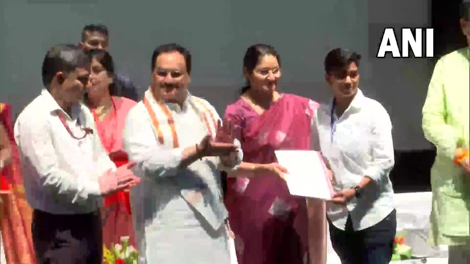 BJP National President JP Nadda handed over appointment letters to beneficiaries at employment fair in Gurugra