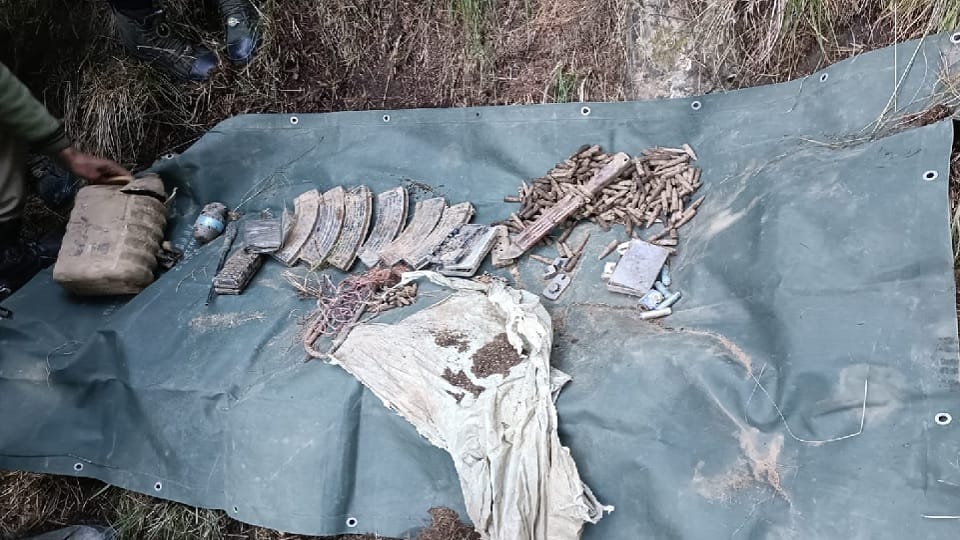 Terrorist hideout destroyed in Ramban, security forces recovered a huge amount of arms and ammunition