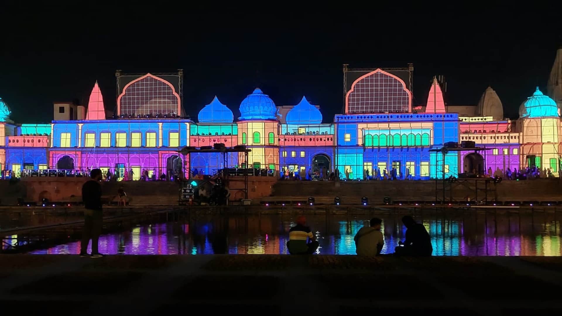 Deepotsav 2022 Ayodhya decorated with colorful lights and pictures of Lord Shri Ram
