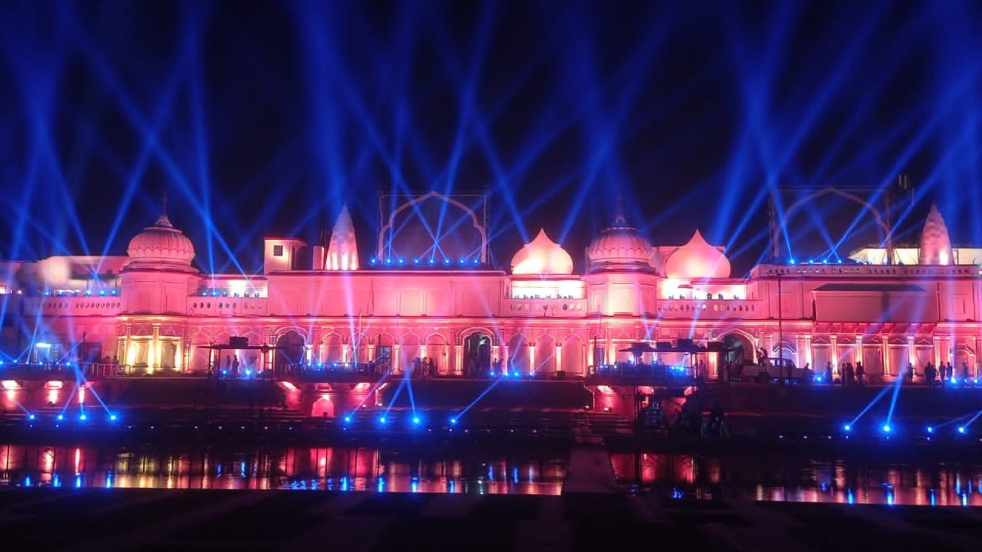 Deepotsav 2022 Ayodhya decorated with colorful lights and pictures of Lord Shri Ram
