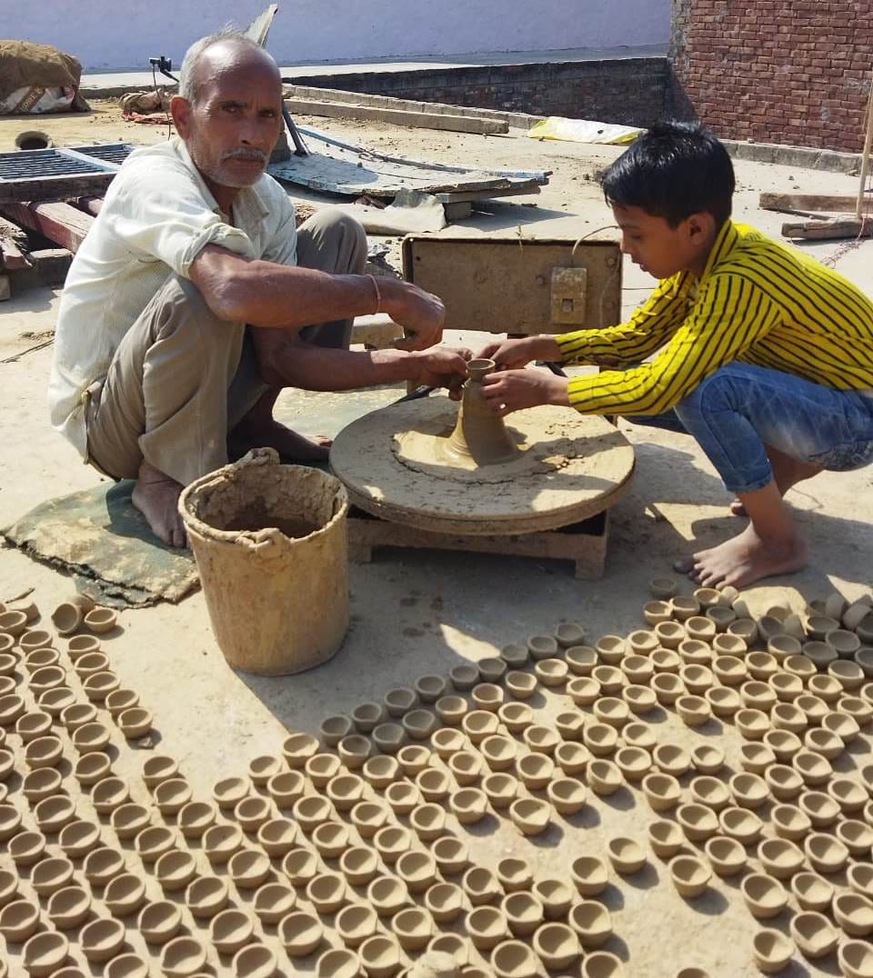 Clay designer lamps will illuminate Diwali