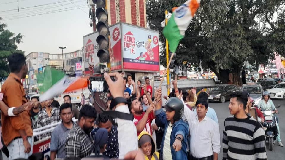 ind vs pak t20 world cup celebration in dehradun after india victory over pakistan