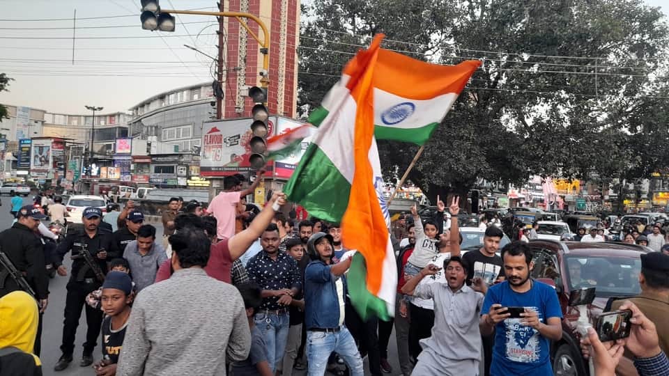 ind vs pak t20 world cup celebration in dehradun after india victory over pakistan