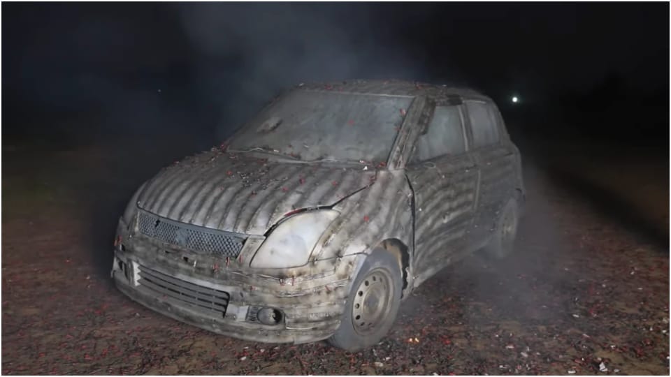 amit sharma put 100000 firecrackers on car rajasthan diwali viral video