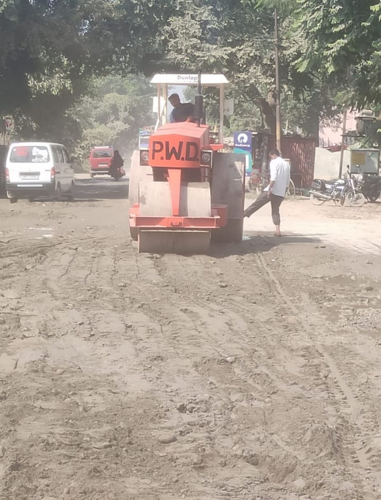 pwd,Wounds filled by broken road, passersby got some relief
