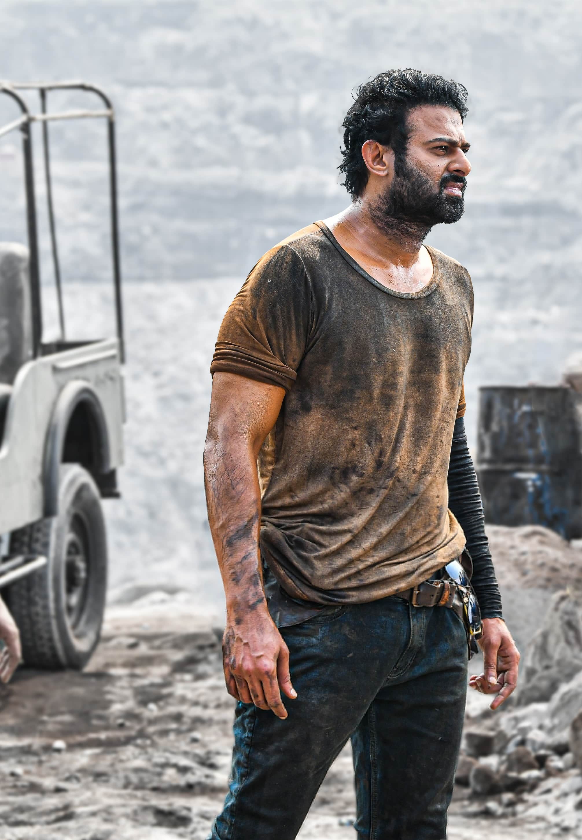 the makers of Salar released the first look of Prabhas from the film on his birthday