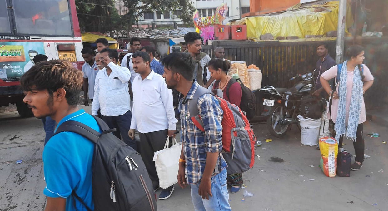Passengers are waiting for hours for the bus