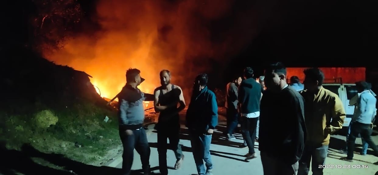 Fire in Ranikhet Shop