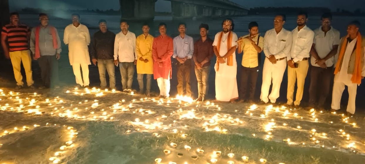 Budhiya Mai temple complex lit up with 21 thousand diyas