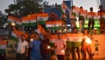 जश्न का महौल.....कटघर में इंडिया और पाकिस्तान के बीच क्रिकेट मैंच में इंडिया की जीतने पर आतिशाबाजी ?