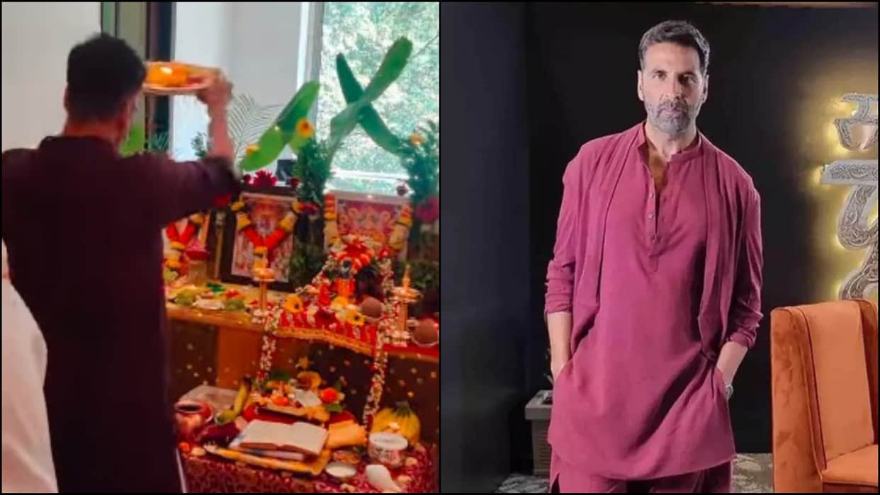 akshay Kumar shared his video worshiping god on deepawali wished fans happy diwali