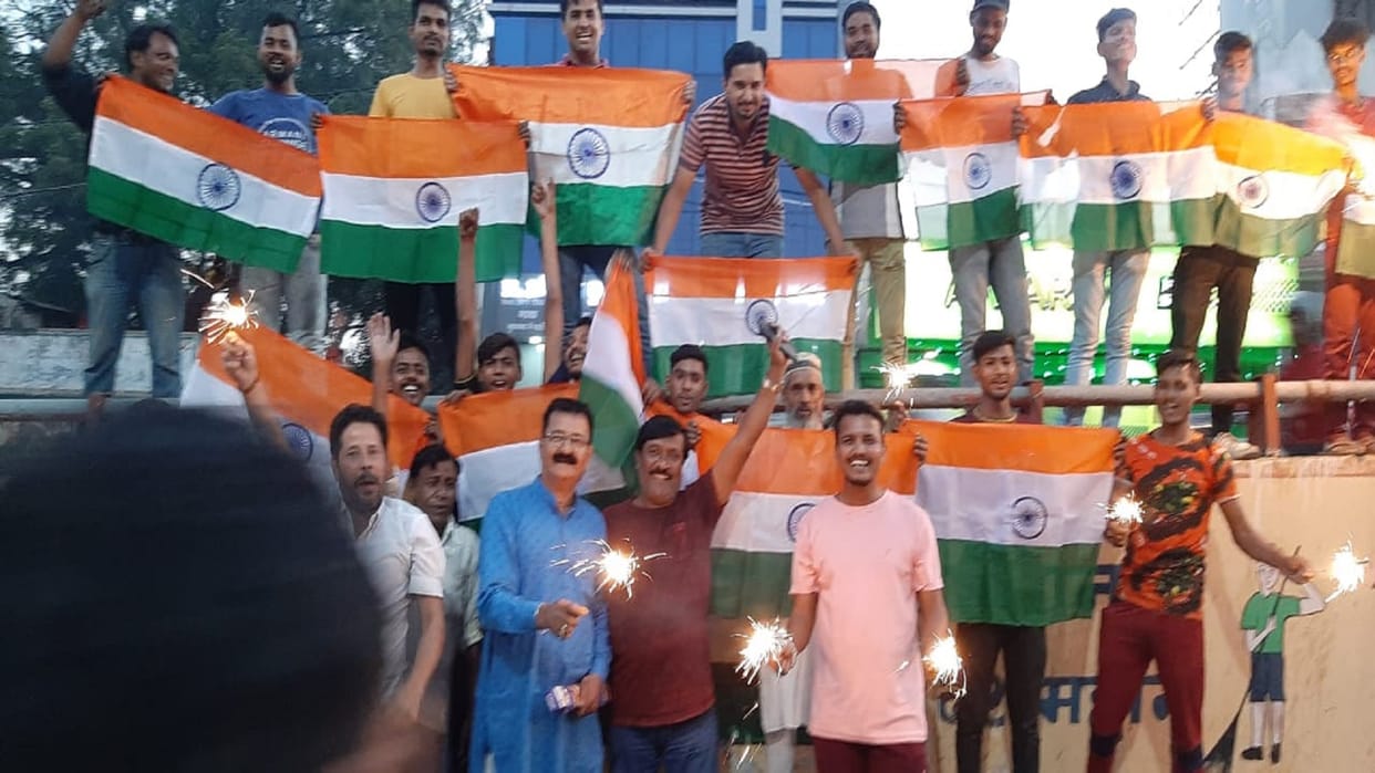 People celebrated with fireworks in Moradabad on India s victory in T20 World Cup