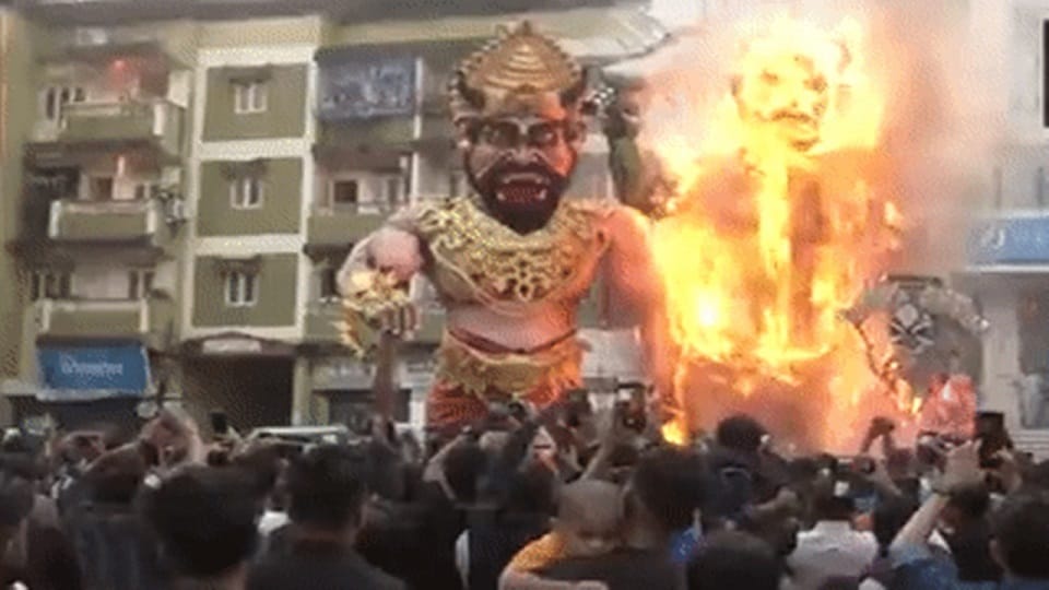 Diwali celebrated by burning effigy of Narakasur in Goa